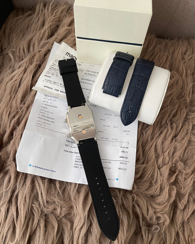 Preloved Authentic Rank A PHILIP STEIN MEN'S SIGNATURE MULTIFUNCTION QUARTZ WATCH w/extra strap