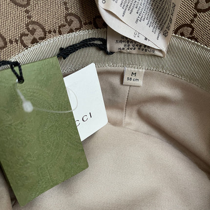 UNUSED GUCCI GG CANVAS BUCKET HAT