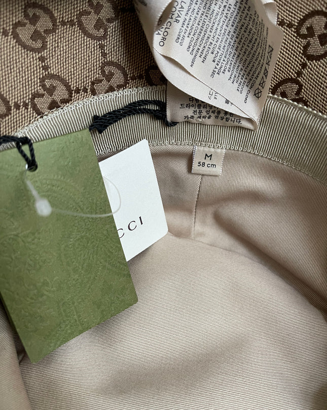 UNUSED GUCCI GG CANVAS BUCKET HAT