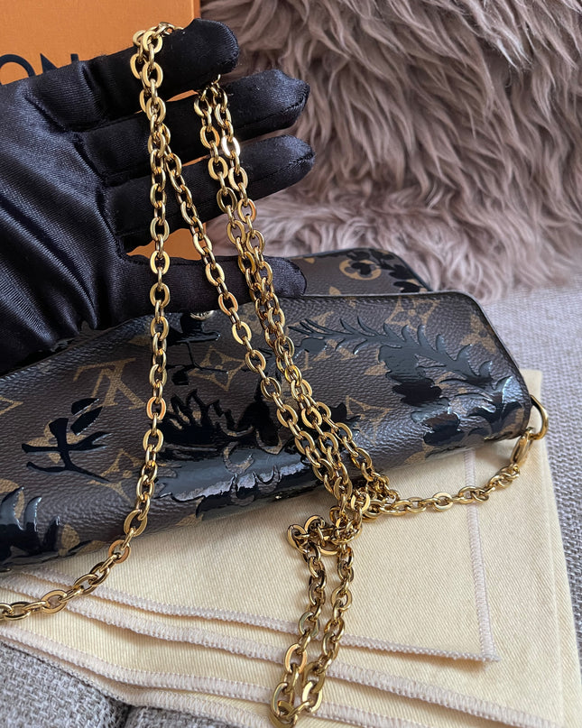 Preloved Authentic LV Félicie Pochette – Limited Edition Floral Jacquard Canvas