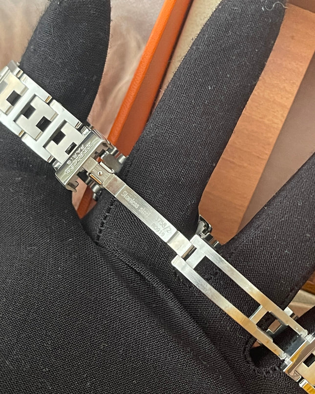 PRELOVED AUTHENTIC HERMES STAINLESS STEEL CLIPPER WATCH 24MM/16.5CM