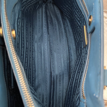 Preloved Authentic Prada Light Blue Galleria Tote Bag