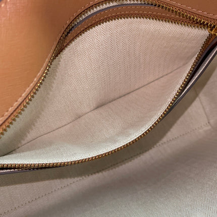Preloved Authentic Tory Burch Emerson Tote in Light Taupe