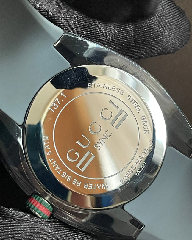 Preoved Authentic Gucci Sync Watch Grey Full Set with Box