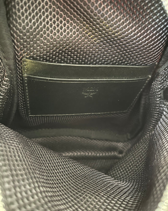 Preloved Authentic MCM Trey Mixed Media Triple-Pouch Convertible Sling