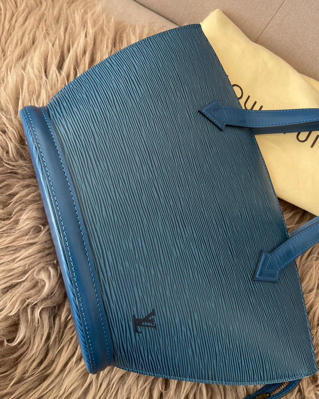Preloved Authentic Louis Vuitton Saint Jacques bag in blue Epi leather