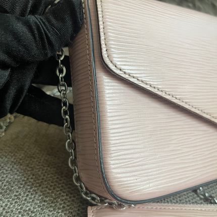 Preloved Authentic Louis Vuitton Felicie Pochette Epi Leather Rose Ballerine