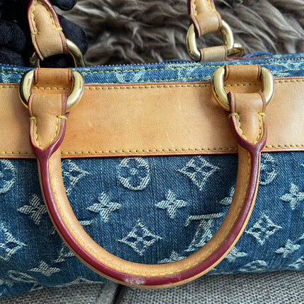 Preloved Authentic Louis Vuitton Neo Speedy Monogram Denim Handbag