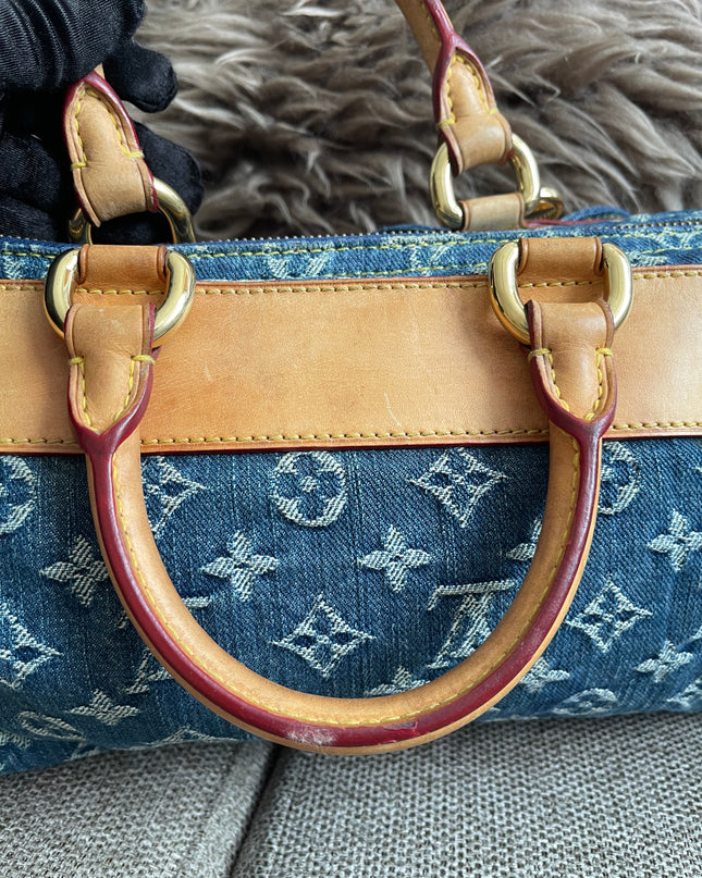 Preloved Authentic Louis Vuitton Neo Speedy Monogram Denim Handbag