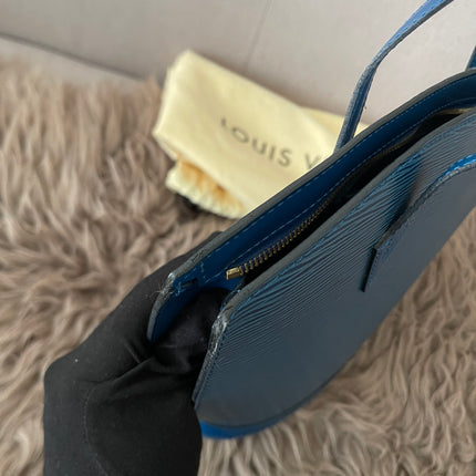Preloved Authentic Louis Vuitton Saint Jacques bag in blue Epi leather