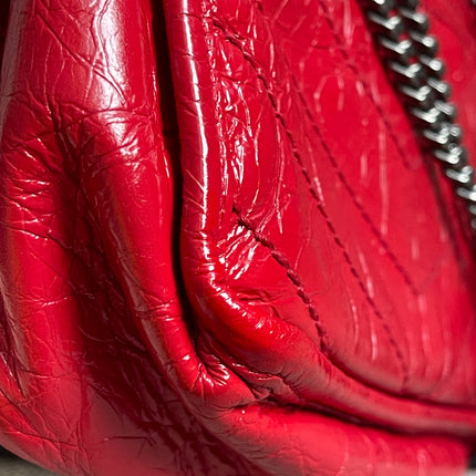 Preloved Authentic Saint Laurent Niki Baby Shoulder Bag — Red