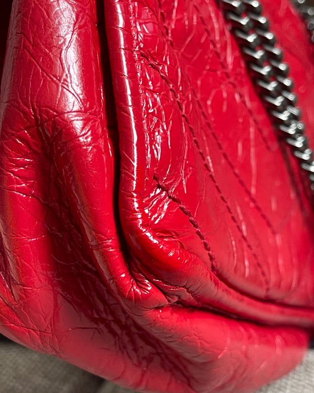 Preloved Authentic Saint Laurent Niki Baby Shoulder Bag — Red