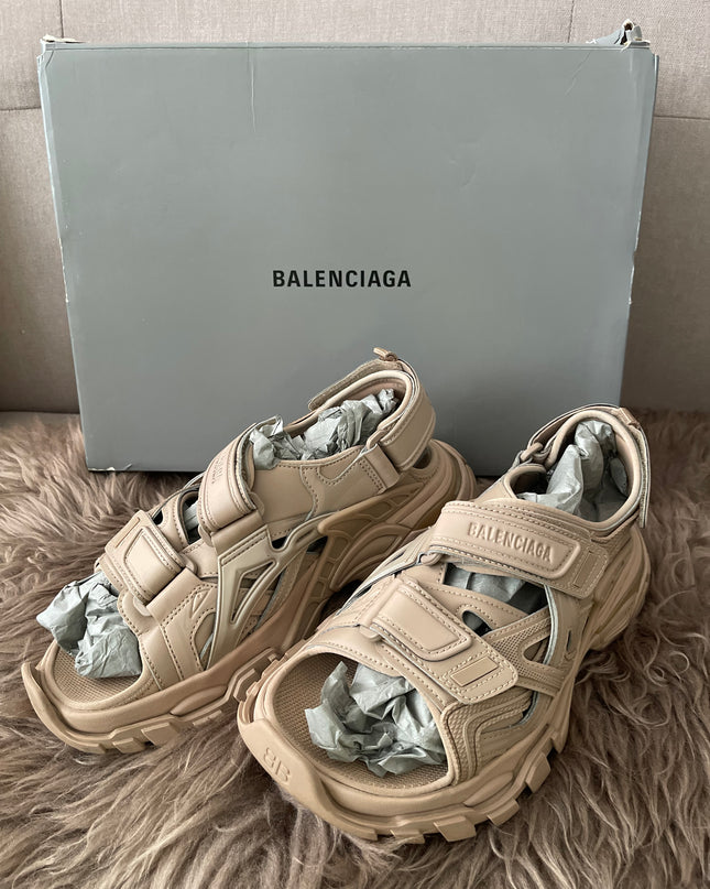 Preloved Authentic Balenciaga Track sandals in beige