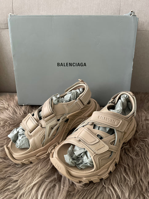 Preloved Authentic Balenciaga Track sandals in beige