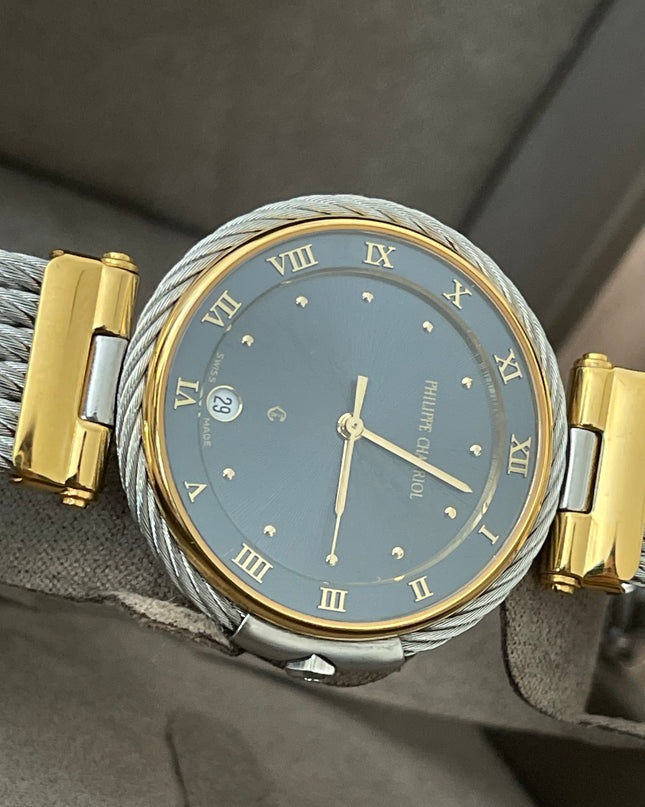 Preloved Authentic Philippe Charriol Blue Dial 27mm