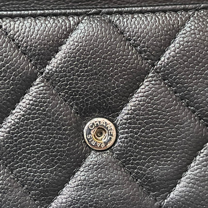 Preloved Authentic Chanel Boy Long Wallet with Chain Strap (WOC Style)