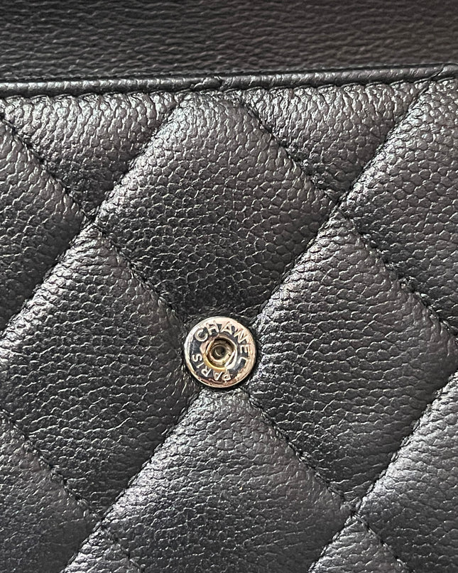 Preloved Authentic Chanel Boy Long Wallet with Chain Strap (WOC Style)