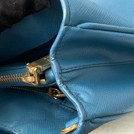 Preloved Authentic Prada Light Blue Galleria Tote Bag