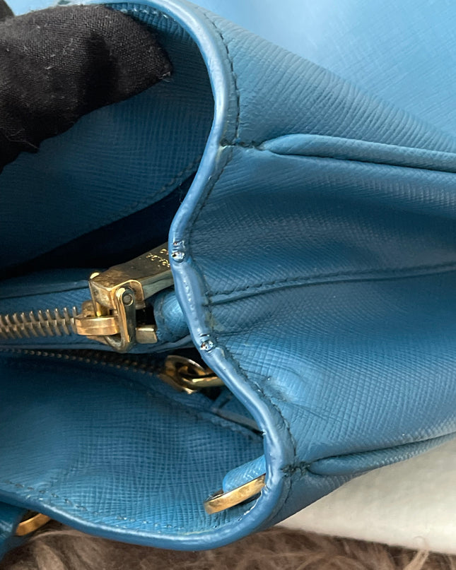 Preloved Authentic Prada Light Blue Galleria Tote Bag