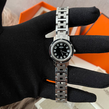 Preloved Authentic Hermes Stainless Steel Clipper 24mm Watch