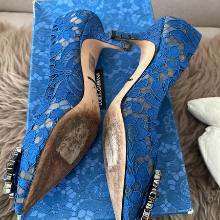 Preloved Authentic Dolce&Gabbana Lace rainbow pumps SZ36