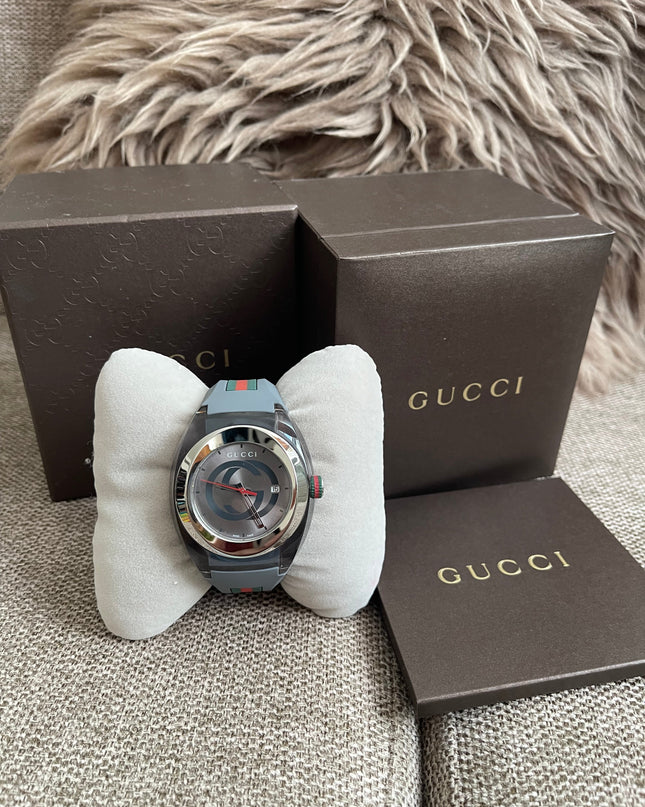 Preoved Authentic Gucci Sync Watch Grey Full Set with Box