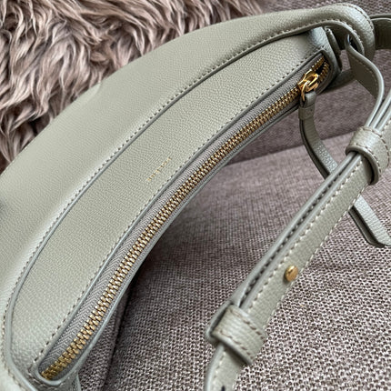 Preloved Authentic Polène Numéro Un Nano – Sage Green Textured Leather