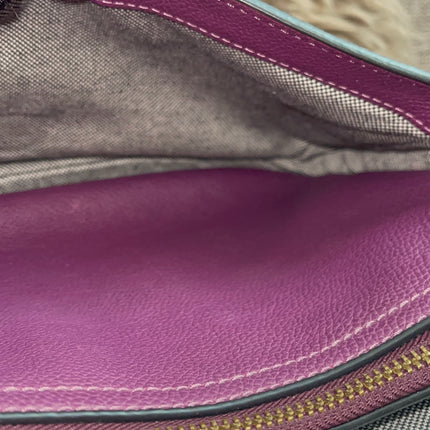 Preloved Authentic Marc Jacobs Interlock Saddle Bag in Plum