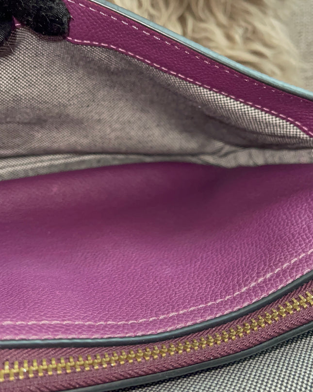 Preloved Authentic Marc Jacobs Interlock Saddle Bag in Plum