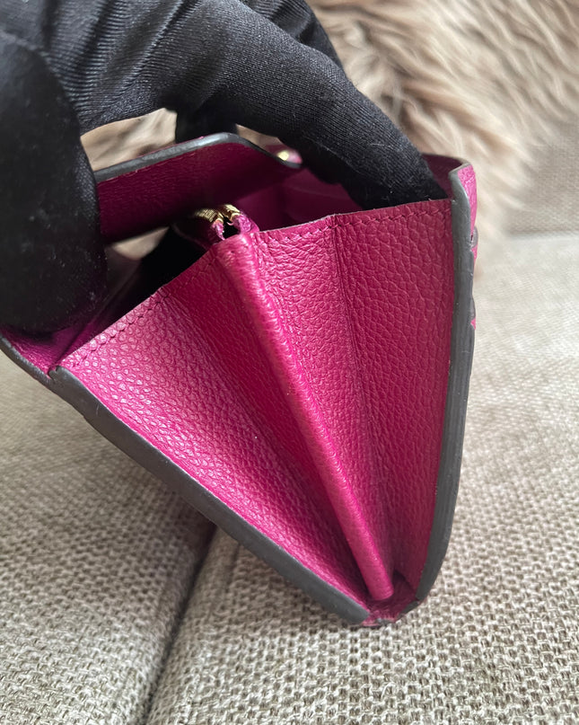 Preloved Authentic Louis Vuitton Monogram Empreinte Sarah Wallet – Fuchsia