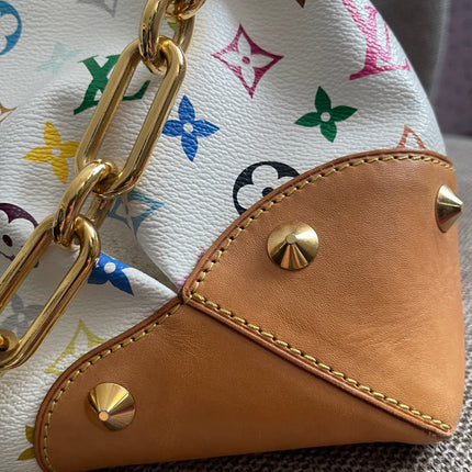 Preloved Authentic Louis Vuitton Monogram Multicolore Judy MM – White