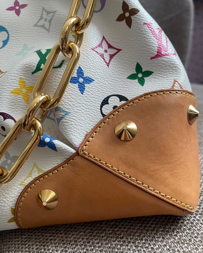 Preloved Authentic Louis Vuitton Monogram Multicolore Judy MM – White
