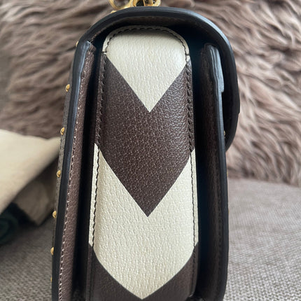 Preloved Authentic Gucci GG Supreme Canvas Leather and Python Medium Bamboo 1947 Top Handle Bag