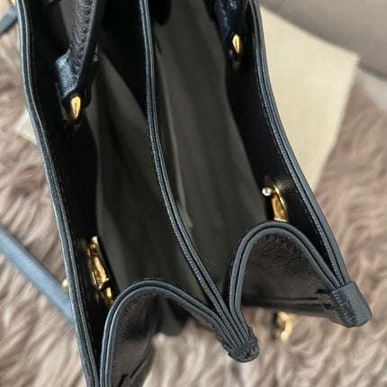 Preloved Authentic Rank A Gucci Horsebit 1955 tote bag in black leather