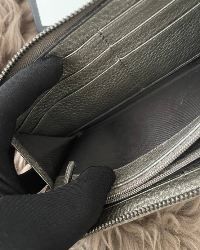 Preloved Authentic Rank A- Gucci Soho Zip-Around Wallet