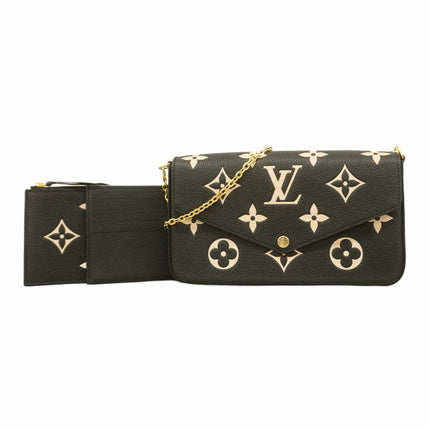 Preloved Authentic Rank A- Louis Vuitton Monogram Empreinte Bicolor Pochette Felicie
