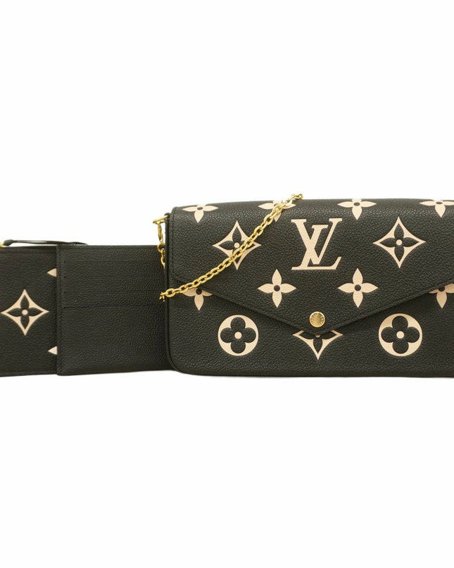Preloved Authentic Rank A- Louis Vuitton Monogram Empreinte Bicolor Pochette Felicie