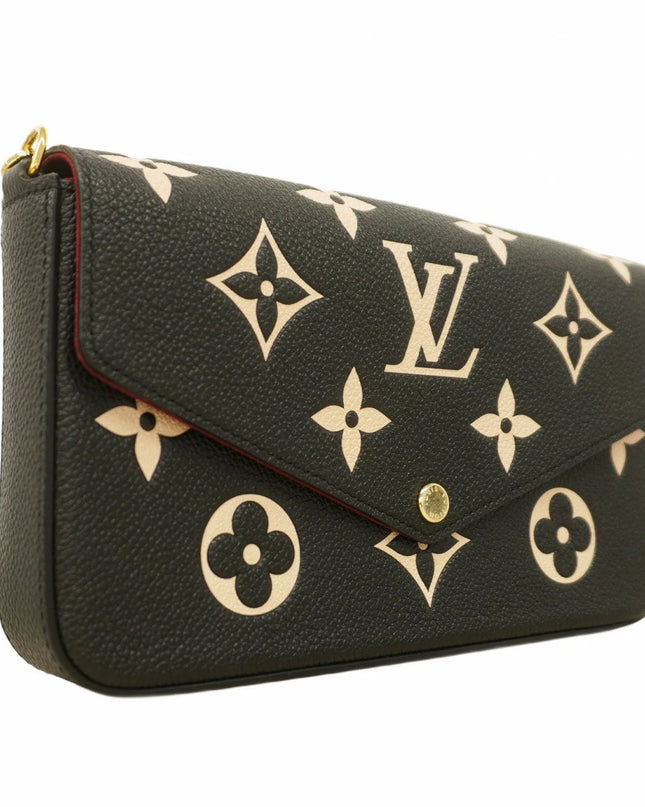 Preloved Authentic Rank A- Louis Vuitton Monogram Empreinte Bicolor Pochette Felicie