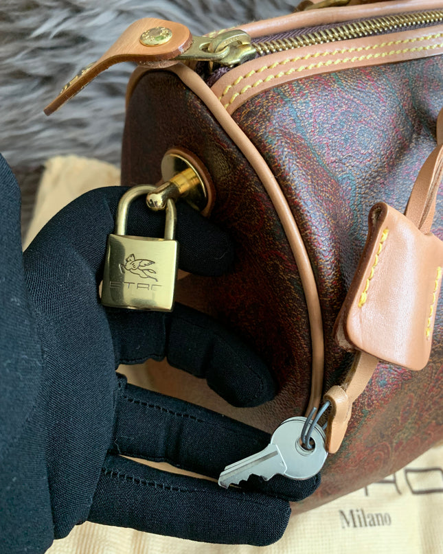 ETRO Paisley jacquard Boston bag