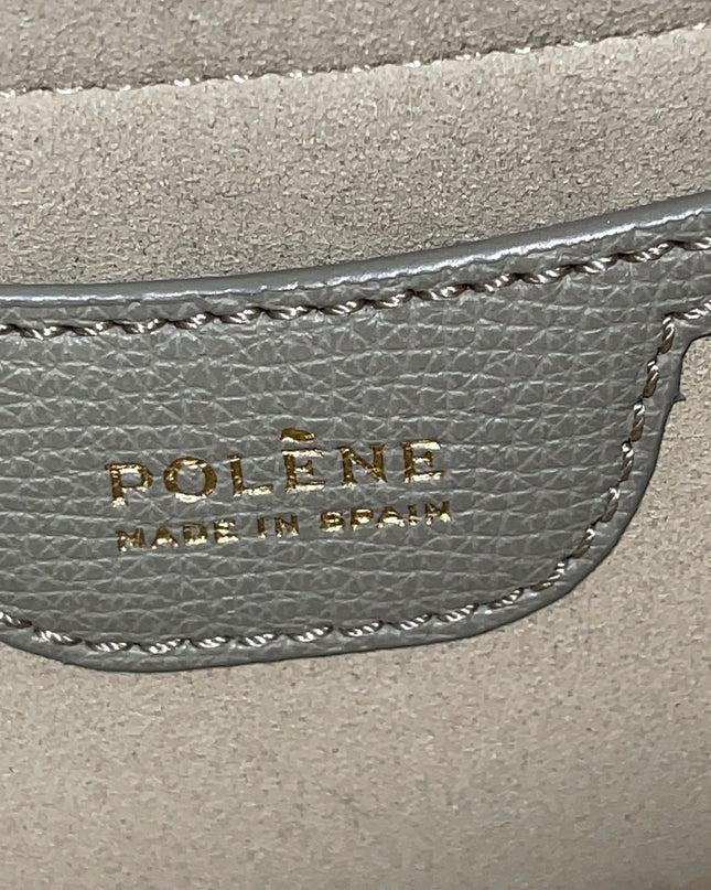 Preloved Authentic Polène Numéro Un Nano – Sage Green Textured Leather
