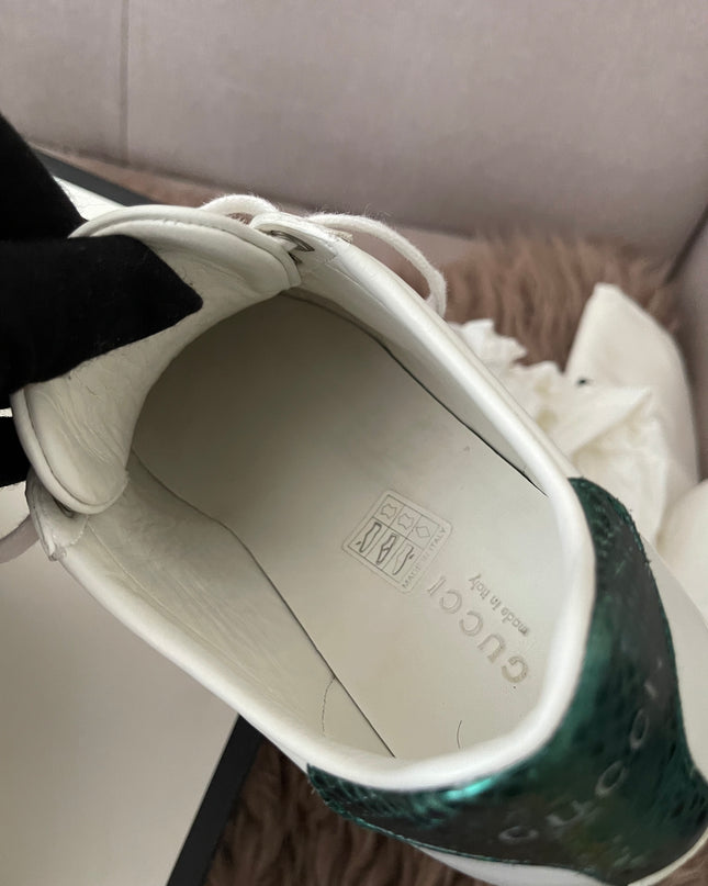 Preloved Authentic Ace Embroidered Low Top Sneakers in Leather SZ35