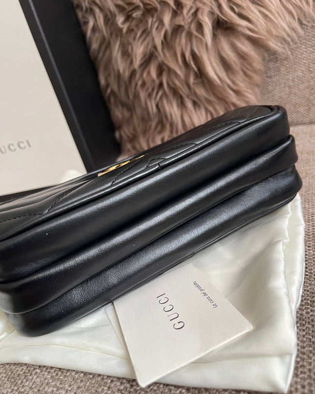 Preloved Authentic Gucci GG Marmont Mini Chain Bag – Black
