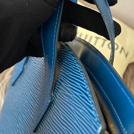 Preloved Authentic Louis Vuitton Saint Jacques bag in blue Epi leather
