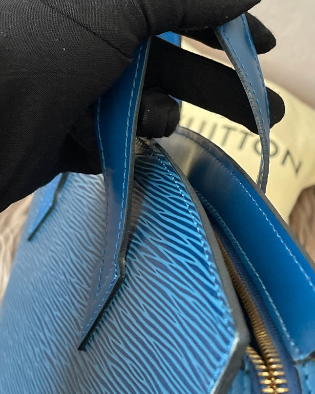 Preloved Authentic Louis Vuitton Saint Jacques bag in blue Epi leather