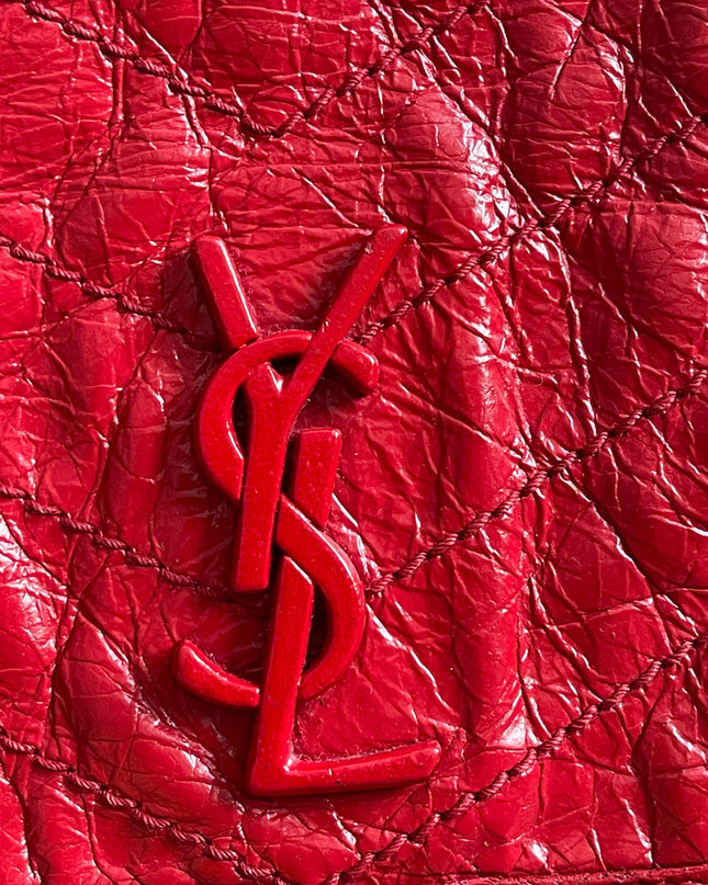 Preloved Authentic Saint Laurent Niki Baby Shoulder Bag — Red