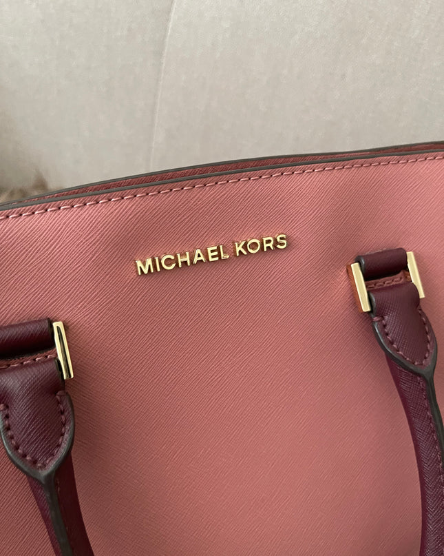 Preloved Authentic Michael Kors Selma Saffiano Leather Medium Satchel