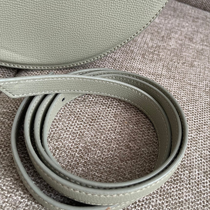 Preloved Authentic Polène Numéro Un Nano – Sage Green Textured Leather
