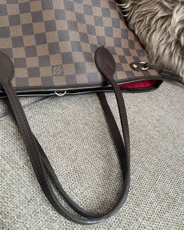 Preloved Authentic Louis Vuitton Neverfull PM — Damier Ebène Canvas