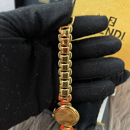 Preloved Authentic Fendi Mother of Pearl Gold Watch