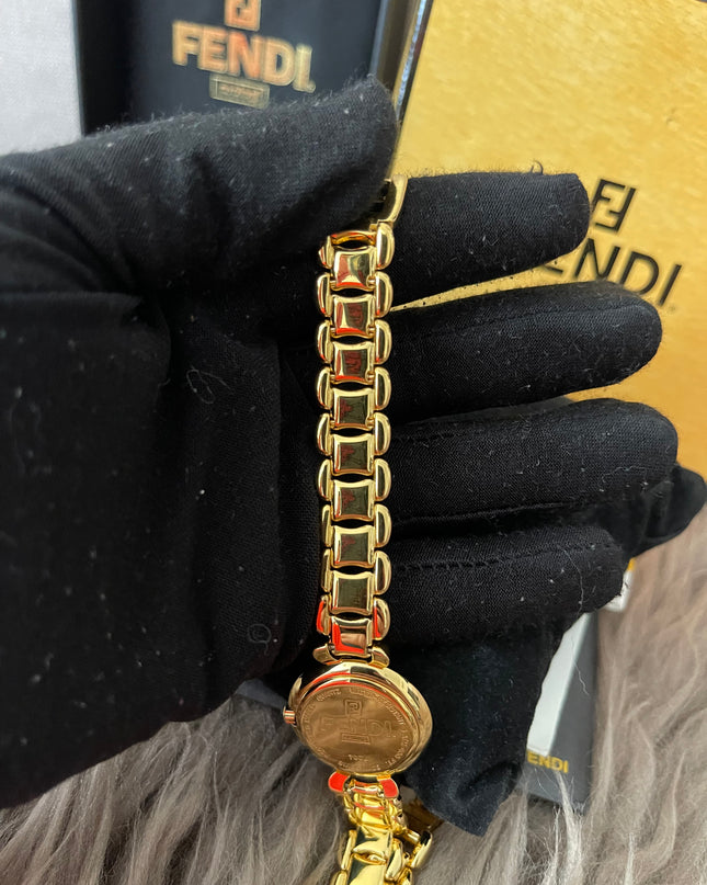 Preloved Authentic Fendi Mother of Pearl Gold Watch